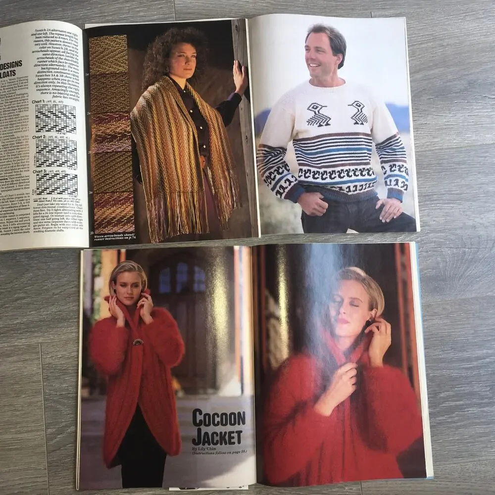Knitter's Knitting Pattern Magazine LOT OF 5 Sweater Shawl Afghan Handmade Craft